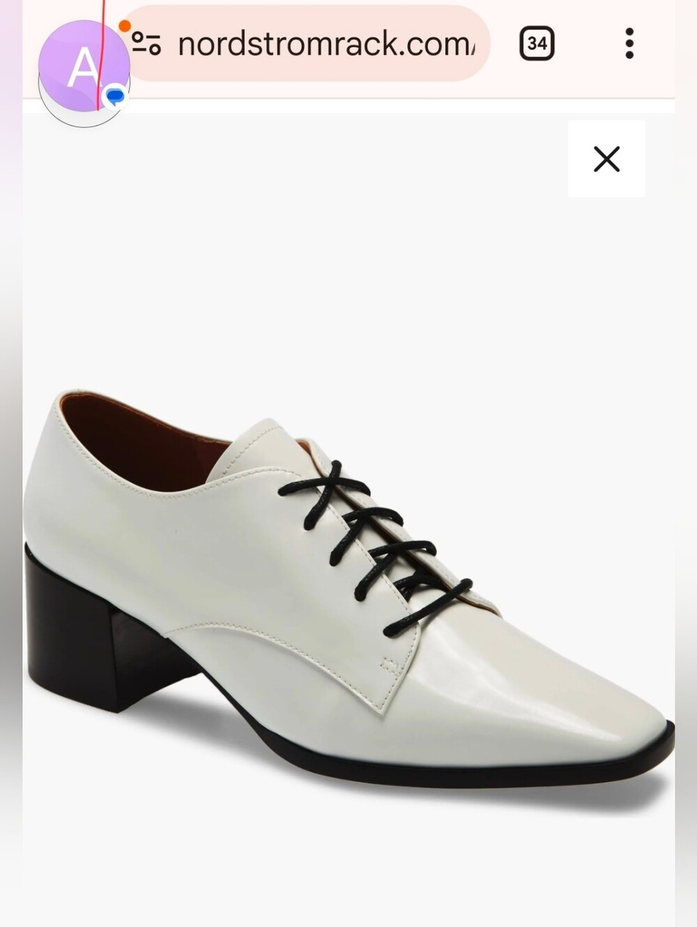 Linea Paolo Ivory Lace-Up Pointed Block Heel